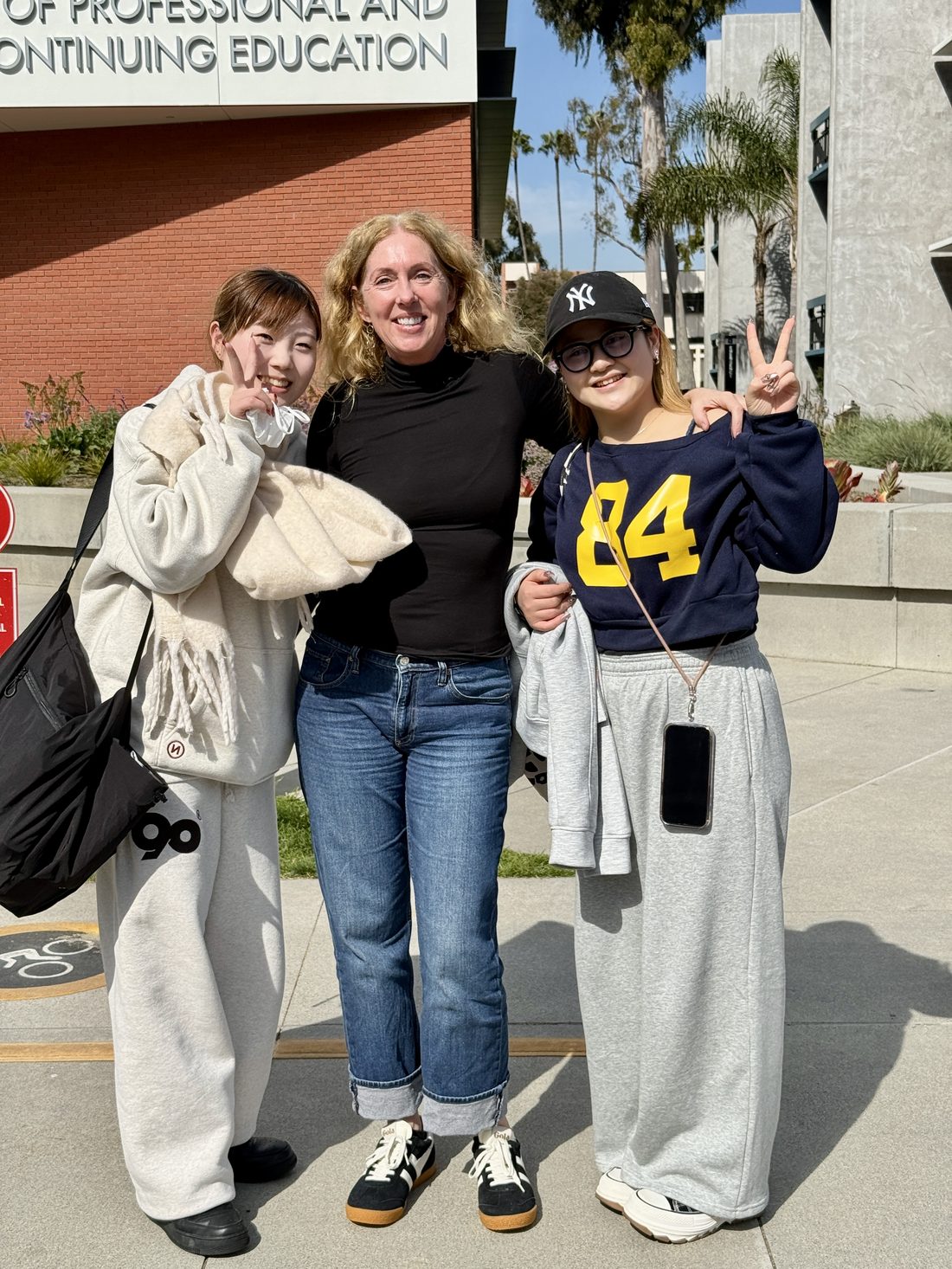 Host mom with two students in Los Angeles